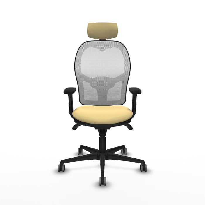 PIQUERAS Y CRESPO Silla de oficina Jorquera con mecanismo Sincro, Crema y Blanco PIQUERAS Y CRESPO Silla de oficina Jorquera con mecanismo Sincro, Crema y Blanco