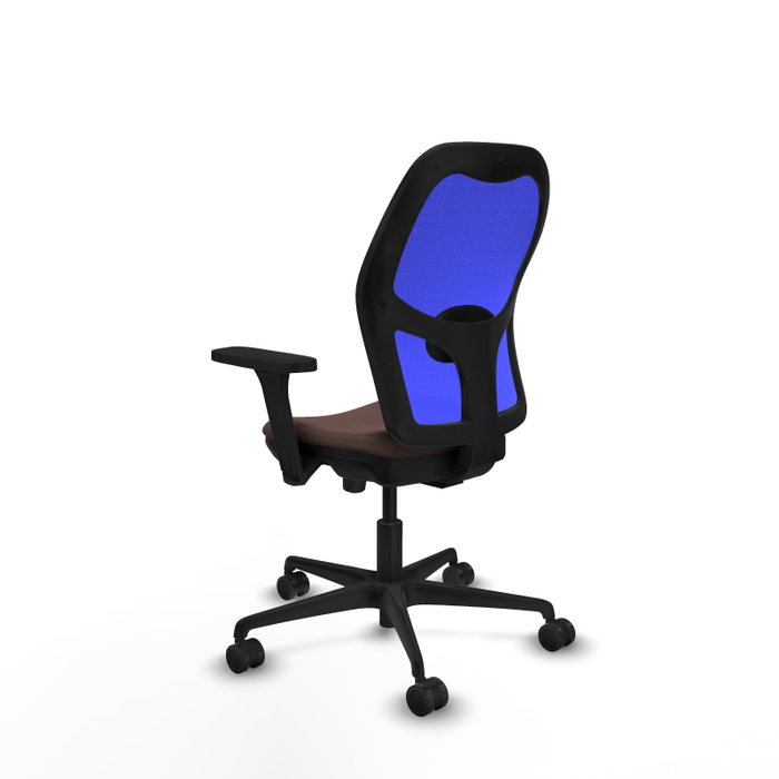 PIQUERAS Y CRESPO Silla de oficina Jorquera con mecanismo Sincro/Traslack, Marrón oscuro y Azul PIQUERAS Y CRESPO Silla de oficina Jorquera con mecanismo Sincro/Traslack, Marrón oscuro y Azul