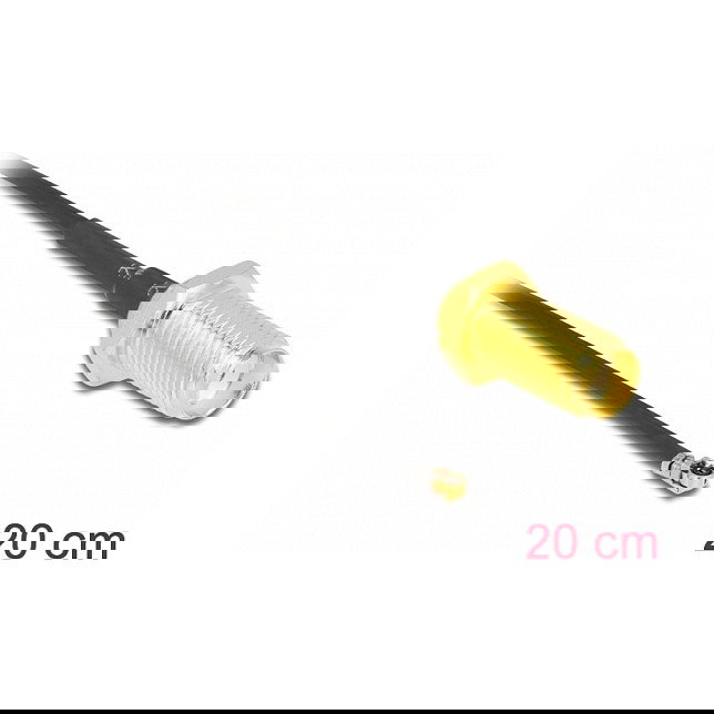 DeLOCK Cable Antena SMA Fachádza Hembra a MHF 4L LK Macho 1.37 20cm 10mm Rosca 0.2m Negro DeLOCK Cable Antena SMA Fachádza Hembra a MHF 4L LK Macho 1.37 20cm 10mm Rosca 0.2m Negro