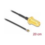 DeLOCK Cable de antena coaxial SMA hembra a MHF 4L LK 1.37, 20 cm