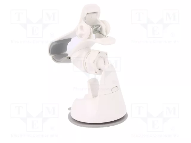 QOLTEC Soporte de coche blanco para vidrio QOLTEC Soporte de coche blanco para vidrio