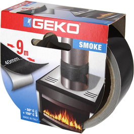 GEKO Cinta Adhesiva de Aluminio Alta Temperatura Negro 40 mm x 9 m