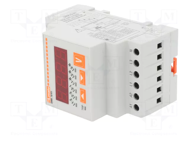 LOVATO ELECTRIC Voltímetro Digital True RMS 15-660V para Raíl DIN LOVATO ELECTRIC Voltímetro Digital True RMS 15-660V para Raíl DIN