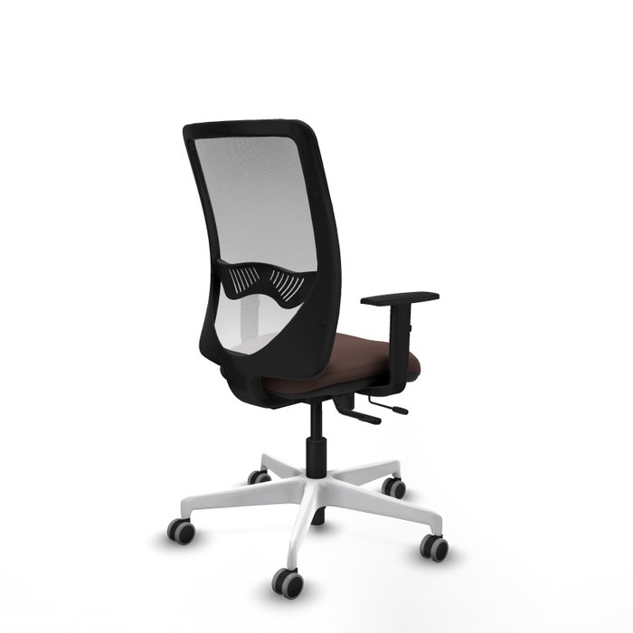 PIQUERAS Y CRESPO Silla de oficina Zulema con mecanismo Sincro/Traslack, Marrón oscuro y Blanco PIQUERAS Y CRESPO Silla de oficina Zulema con mecanismo Sincro/Traslack, Marrón oscuro y Blanco