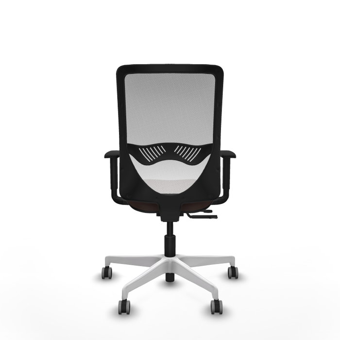 PIQUERAS Y CRESPO Silla de oficina Zulema con mecanismo Sincro/Traslack, Marrón oscuro y Blanco PIQUERAS Y CRESPO Silla de oficina Zulema con mecanismo Sincro/Traslack, Marrón oscuro y Blanco