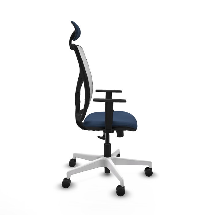 PIQUERAS Y CRESPO Silla de oficina Motilla Azul marino y Blanco PIQUERAS Y CRESPO Silla de oficina Motilla Azul marino y Blanco