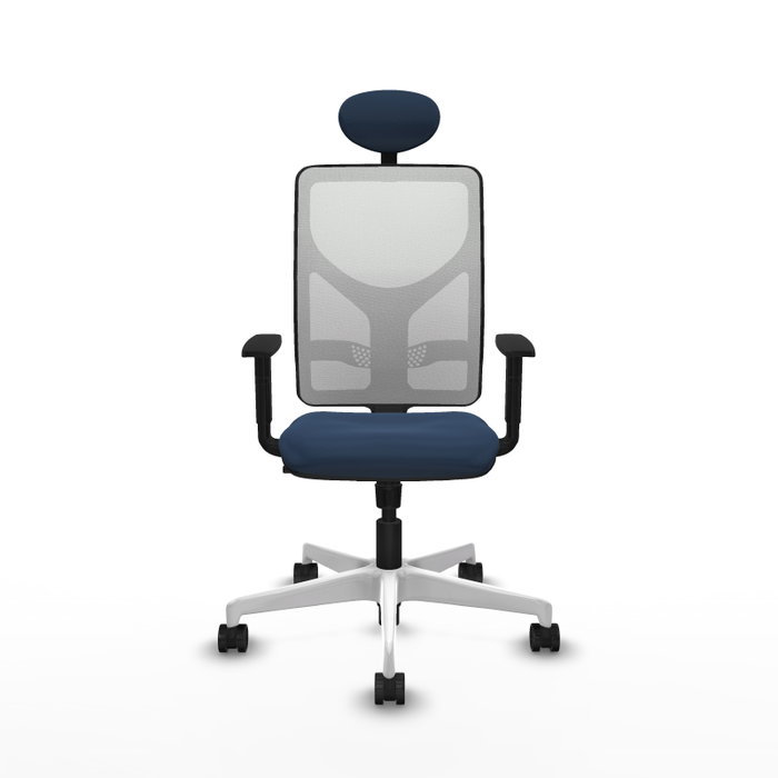 PIQUERAS Y CRESPO Silla de oficina Motilla Azul marino y Blanco PIQUERAS Y CRESPO Silla de oficina Motilla Azul marino y Blanco
