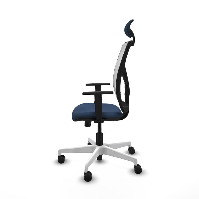PIQUERAS Y CRESPO Silla de oficina Motilla Azul marino y Blanco PIQUERAS Y CRESPO Silla de oficina Motilla Azul marino y Blanco
