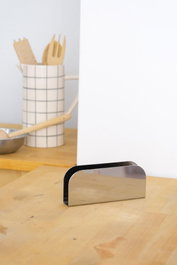Hermia BSM1031 Soporte para Servilletas de Acero Inoxidable Plateado Elegante y Duradero para Cocina y Comedor 16 x 2.5 x 6.5 cm