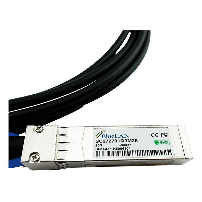 BlueOptics JL488A-BL SFP28 DAC de 3m compatible con HPE BlueOptics JL488A-BL SFP28 DAC de 3m compatible con HPE