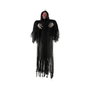 Niña Fantasma Colgante Decoración Halloween con Ojos de Gato Brillantes, 50 cm