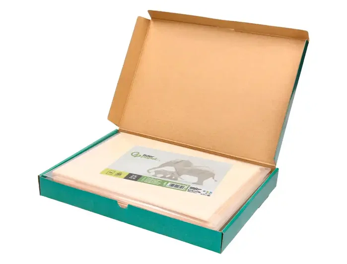 Liderpapel Cartulina A4 180g/m2 Crema Paquete 25+5 Hojas en Carpeta con Cierre Velcro