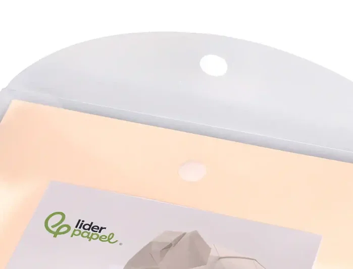 Liderpapel Cartulina A4 180g/m2 Crema Paquete 25+5 Hojas en Carpeta con Cierre Velcro