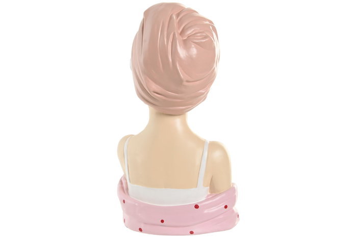 DKD Home Decor Figura de Resina Blanca y Rosa Surtido de 2 DKD Home Decor Figura de Resina Blanca y Rosa Surtido de 2