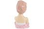 DKD Home Decor Figura de Resina Blanca y Rosa Surtido de 2
