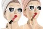DKD Home Decor Figura de Resina Blanca y Rosa Surtido de 2