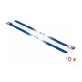 DeLOCK 18798 Sujetacables de Acero Inoxidable 300 x 7,9 mm Azul
