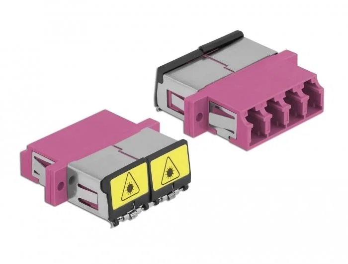 DeLOCK Acoplador de Fibra Óptica LC Quad hembra a LC Quad hembra Multimodo Violeta DeLOCK Acoplador de Fibra Óptica LC Quad hembra a LC Quad hembra Multimodo Violeta