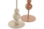 DKD Home Decor Candelabro Urban Crema Terracota Metal Set de 2 Unidades 9 x 26.5 cm