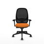 PIQUERAS Y CRESPO Silla de oficina Cilanco con mecanismo Sincro, Naranja y Negro