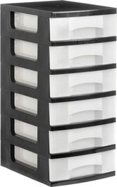 Torre De Almacenaje 6 Cajones Archivo 2000 Sostenible Cristal Traslucido