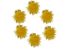 Innspiro Pompones brillantes amarillo 25mm, 20 unidades