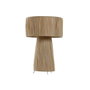 DKD Home Decor Lámpara de Sobremesa de Rafia y Metal Natural Marrón Claro