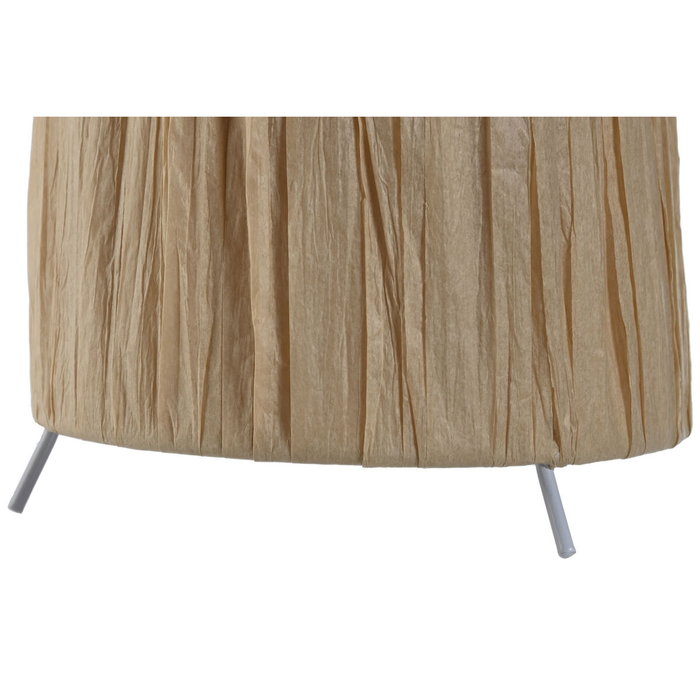 DKD Home Decor Lámpara de Sobremesa de Rafia y Metal Natural Marrón Claro