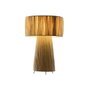 DKD Home Decor Lámpara de Sobremesa de Rafia y Metal Natural Marrón Claro