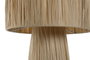 DKD Home Decor Lámpara de Sobremesa de Rafia y Metal Natural Marrón Claro