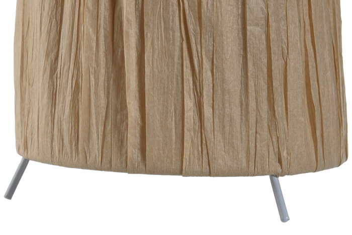 DKD Home Decor Lámpara Sobremesa Marrón Claro Ráfia Metal 27 x 40 x 27 cm