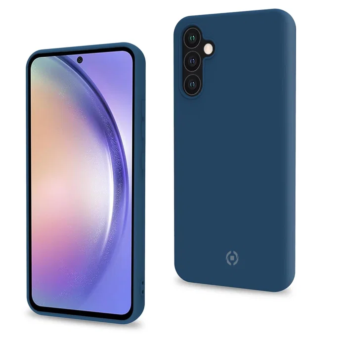 Celly Funda CROMO1037BL para Samsung Galaxy A54 5G (6.4") Azul - Silicona TPU, Resistente a Golpes y Rayones
