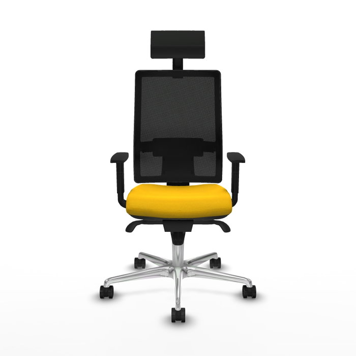 PIQUERAS Y CRESPO Silla de oficina Horna con mecanismo Sincro, Amarillo y Negro PIQUERAS Y CRESPO Silla de oficina Horna con mecanismo Sincro, Amarillo y Negro