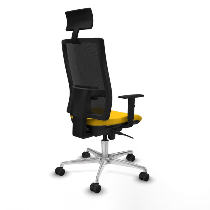 PIQUERAS Y CRESPO Silla de oficina Horna con mecanismo Sincro, Amarillo y Negro PIQUERAS Y CRESPO Silla de oficina Horna con mecanismo Sincro, Amarillo y Negro