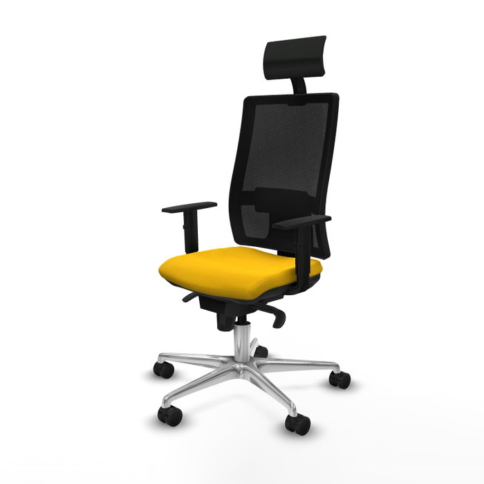PIQUERAS Y CRESPO Silla de oficina Horna con mecanismo Sincro, Amarillo y Negro PIQUERAS Y CRESPO Silla de oficina Horna con mecanismo Sincro, Amarillo y Negro