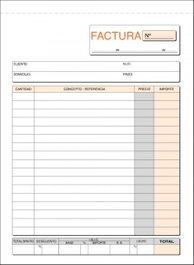 LOAN Paquete de 10 talonarios de facturas con I.G.I.C. 1/4 duplicado autocopiativo