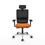 PIQUERAS Y CRESPO Silla de oficina Haches Naranja y Negro