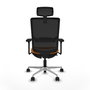 PIQUERAS Y CRESPO Silla de oficina Haches Naranja y Negro