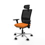 PIQUERAS Y CRESPO Silla de oficina Haches Naranja y Negro