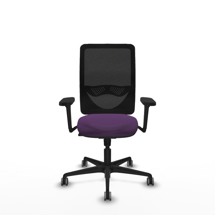 PIQUERAS Y CRESPO Silla de oficina Zulema con mecanismo Sincro, Morado y Negro
