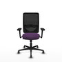 PIQUERAS Y CRESPO Silla de oficina Zulema con mecanismo Sincro, Morado y Negro