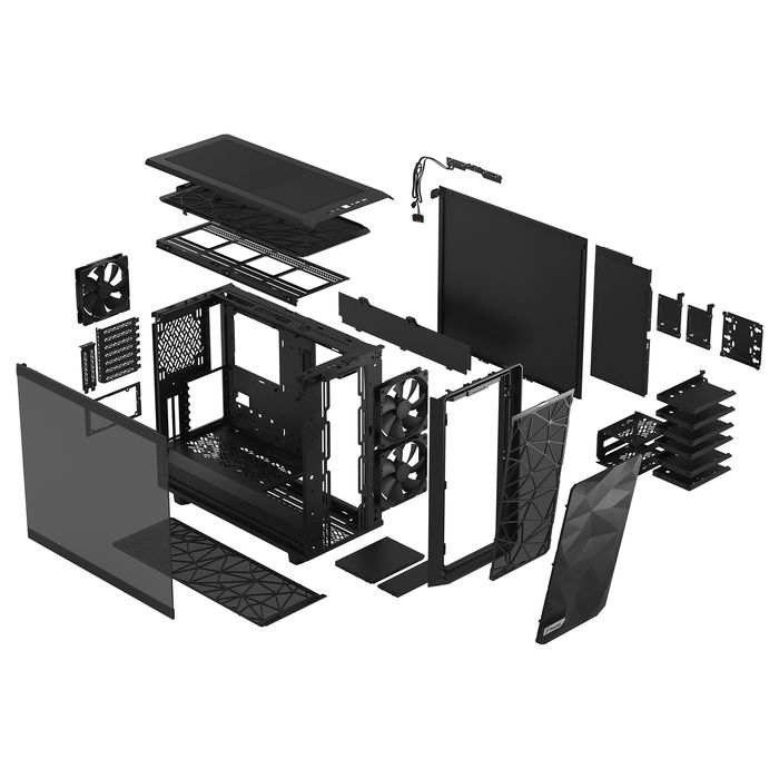 Fractal Design Meshify 2 Midi Caja de PC Negra con Ventana