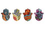 DKD Home Decor Salvamanteles Mano Hamsa 18x23x1 cm, Surtido de 4 piezas