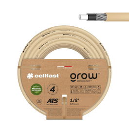 Cellfast Manguera de Jardín Grow Ø12,5 mm (1/2") 25 m - 4 Capas, Resistente a UV y Algas