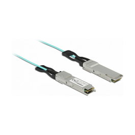 DeLOCK Cable Óptico Activo QSFP+ 10 m Aguamarina