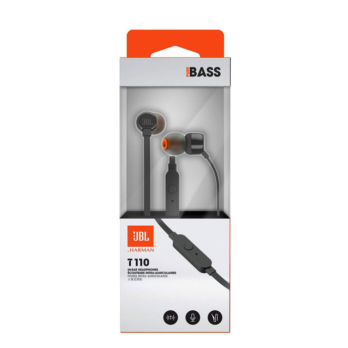 JBL Tune 110 Auriculares Intrauditivos con Micrófono Negro JBL Tune 110 Auriculares Intrauditivos con Micrófono Negro