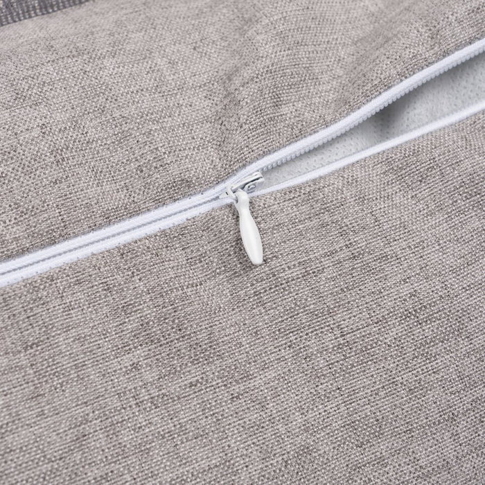 Cojín Gris Poliester-Algodón Decoración 45 X 45 cm (Set de 2)