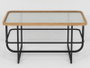 DKD Home Decor Mesa de Centro de Metal y Cristal Negro