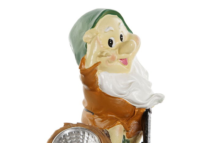 DKD Home Decor Decoración Luminosa LED Gnomo Multicolor 2 Unidades 11 x 15.2 x 11.5 cm