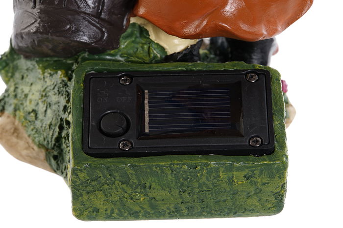 DKD Home Decor Decoración Luminosa LED Gnomo Multicolor 2 Unidades 11 x 15.2 x 11.5 cm